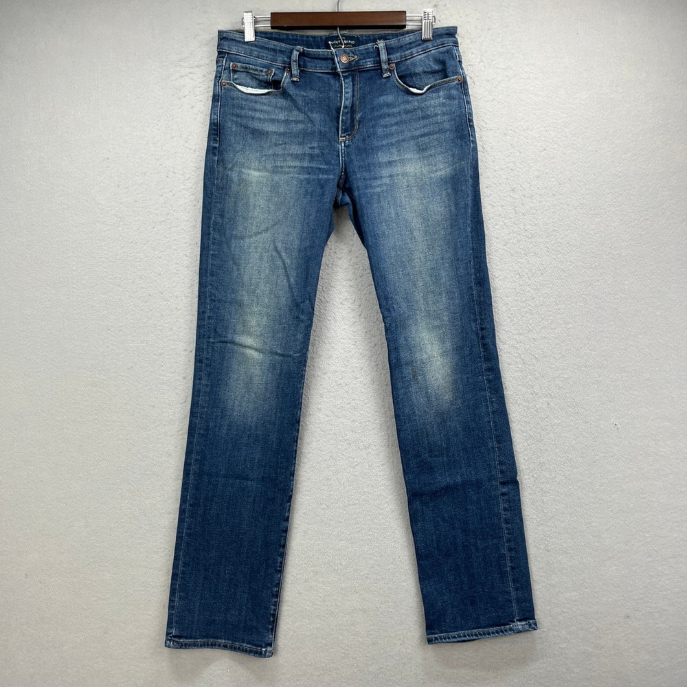 Lucky Brand Jeans Sweet Straight Womens 12 31 Blue Denim Mid Rise Stretch Casual